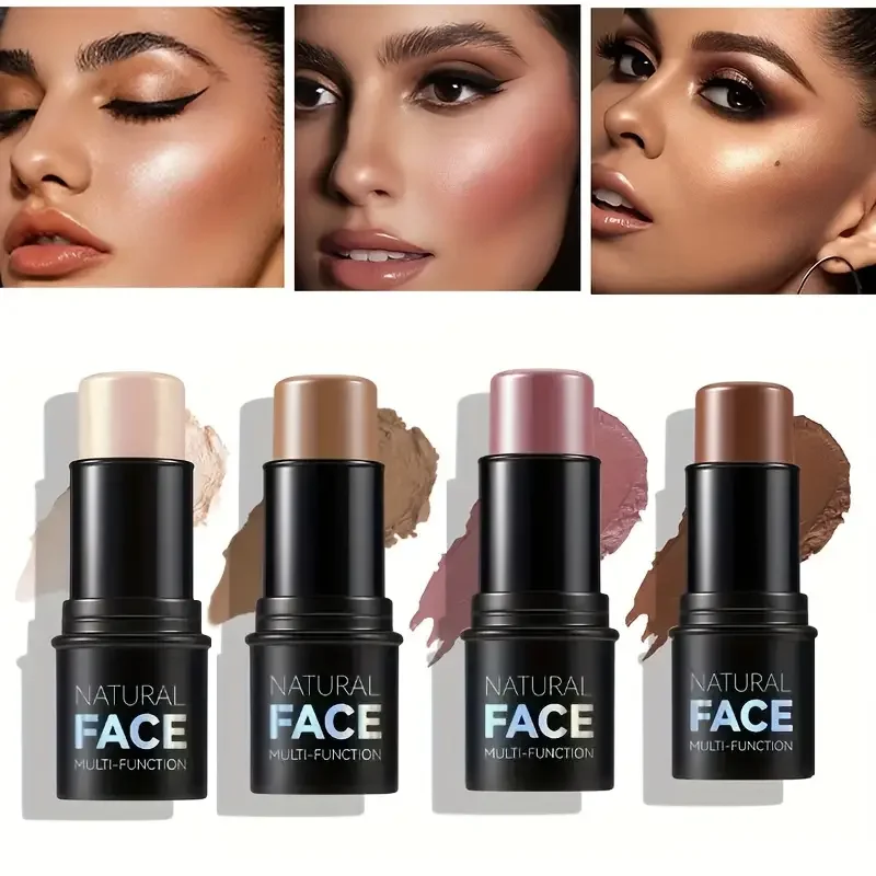Corrector resaltador facial natural, lápiz de contorno facial resistente al agua, escroduzca fácilmente tu rostro para crear un efecto de maquillaje ligero perfecto