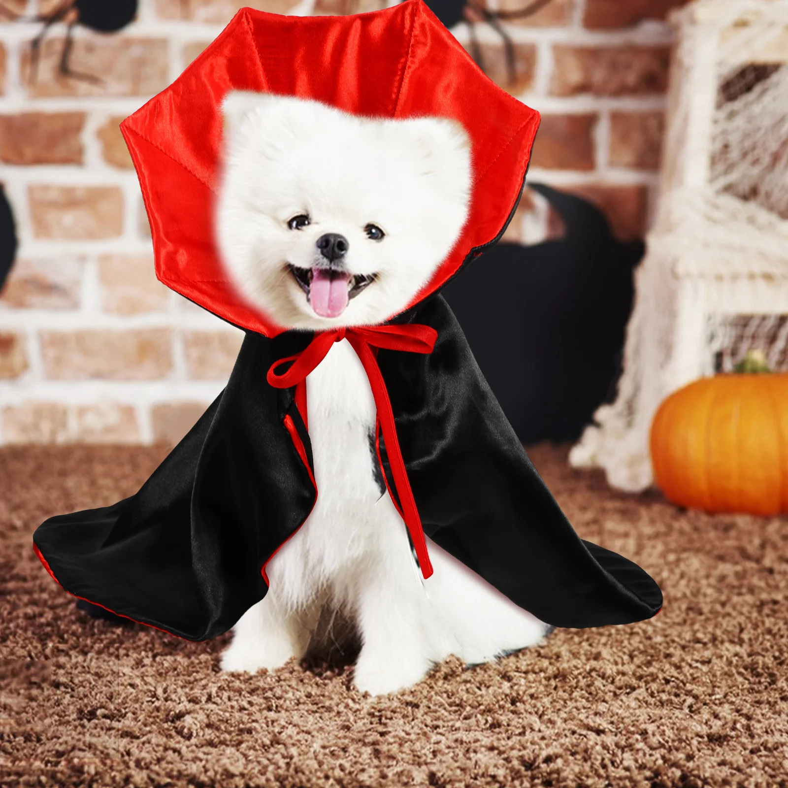 

Pet Cape Dogs Adjustable Vampire Cloak Reusable For Halloween Black Costume Medium - Halloween Dog Costume For Medium