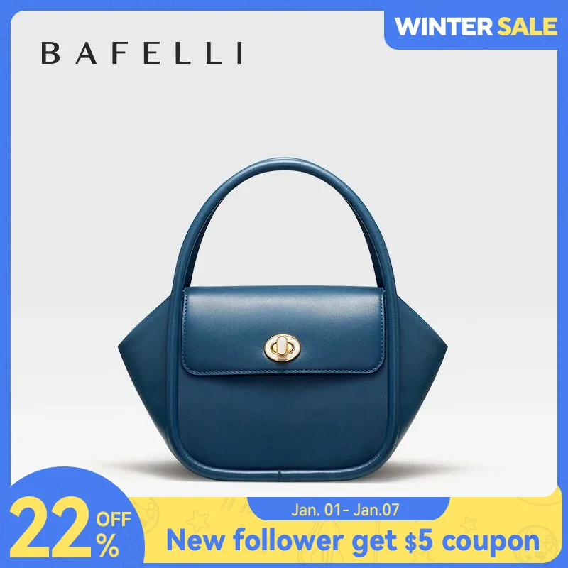 BAFELLI NEW 2023 WOMEN\'S HANDBAG WINTER WOOL FASHION BENTO EVENING LEATHER ORIGINAL STYLE LUXURY BRAND PURSE SHOULDER CASUAL