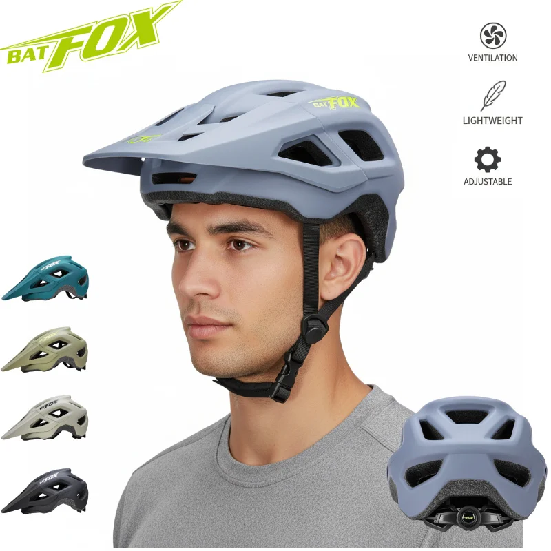 

BATFOX Mountain Bike Helmet Adults Cycling Lightweight Comfortable Bicycle Helmet for Men Women XC Trail Riding MTB Helmet casco