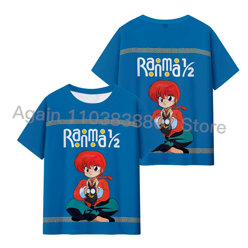 Ranma 12 P-Chan high quality T shirts Fashion Men Women Clothes Anime Teenager Tops Kawaii Kids T shirt Personality Tees 100-5XL