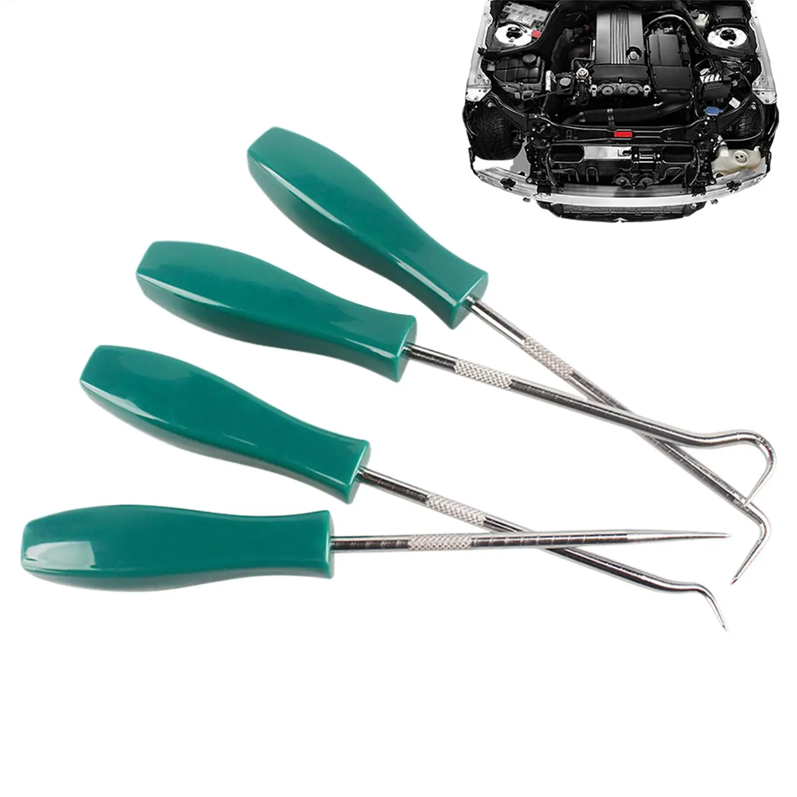 

Car Oil Seal Removal Tool 4-Pieces Portable Precision O Ring Remover Bearing Seal Puller O Seal Gasket Puller Remover Pick Hooks