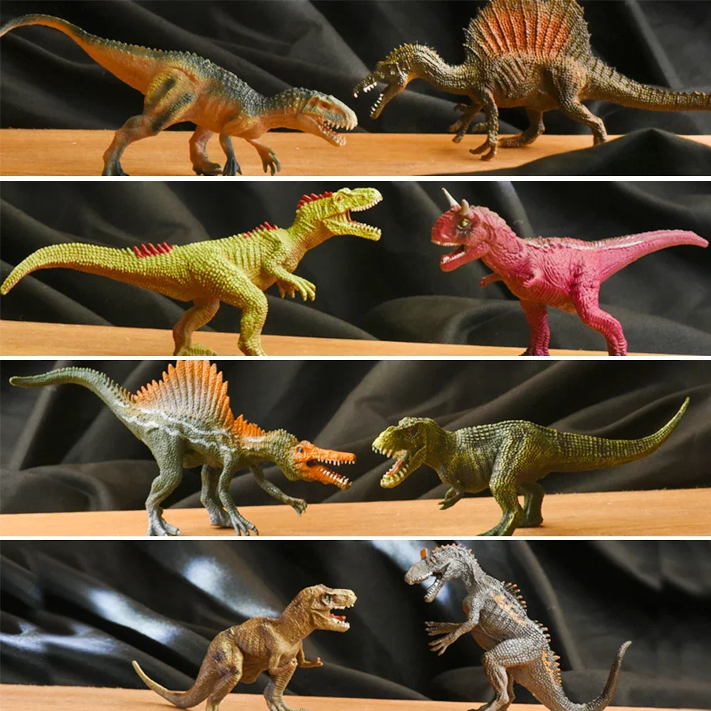 Mini dinosaurio de 2/4 piezas para niños, juguetes educativos, figuras pequeñas de animales de simulación, regalo