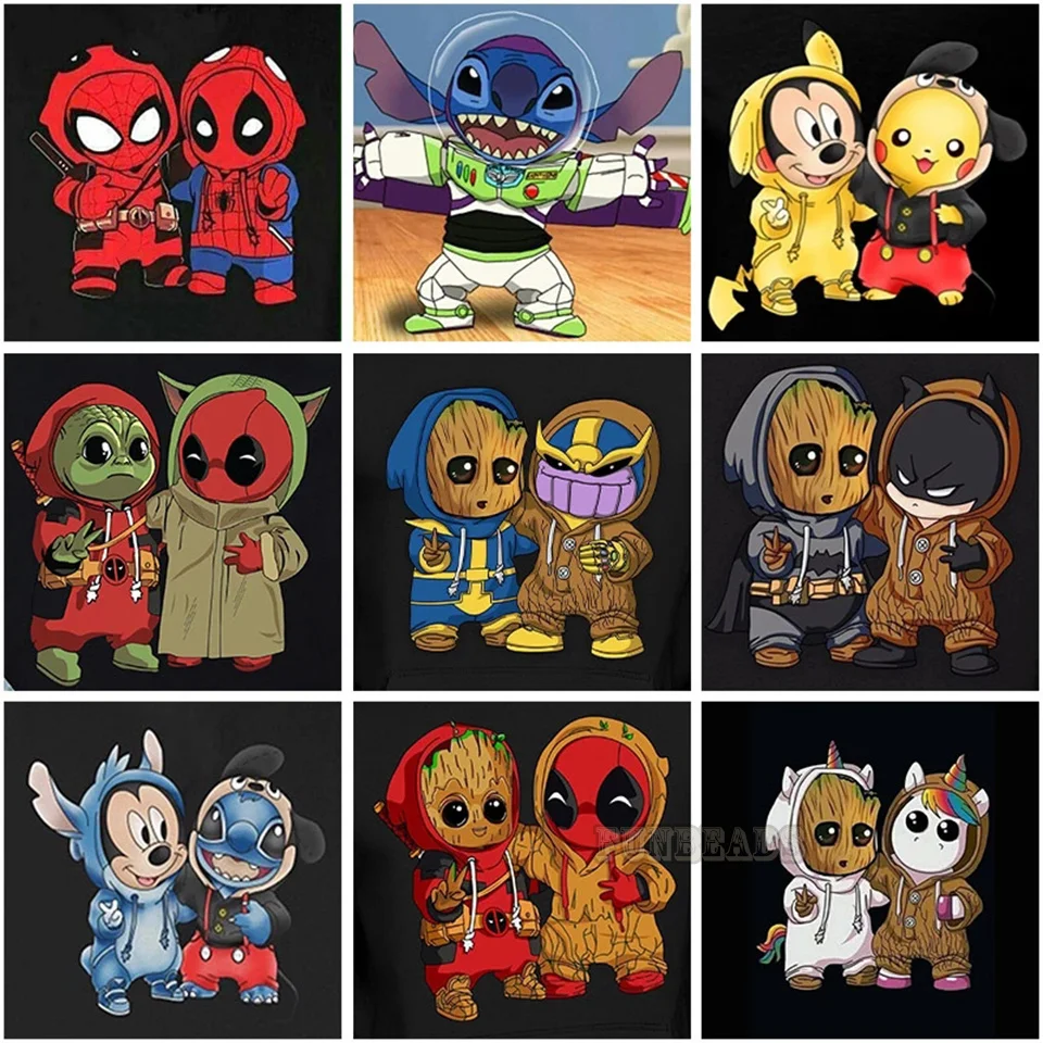 DIY Disney Character Diamond Painting Cartoon Groot Mickey Yoda Stitch Embroidery Painting Kit Diamond Mosaic Gift DSN574