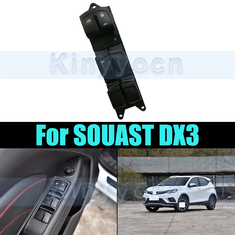 Pulsanti Di Controllo Dell'interruttore Della Finestra Anteriore Sinistra Per Souast DX3 Interruttore Della Finestra Pulsante Della Console Accessori Del Pulsante Di Controllo Della Finestra