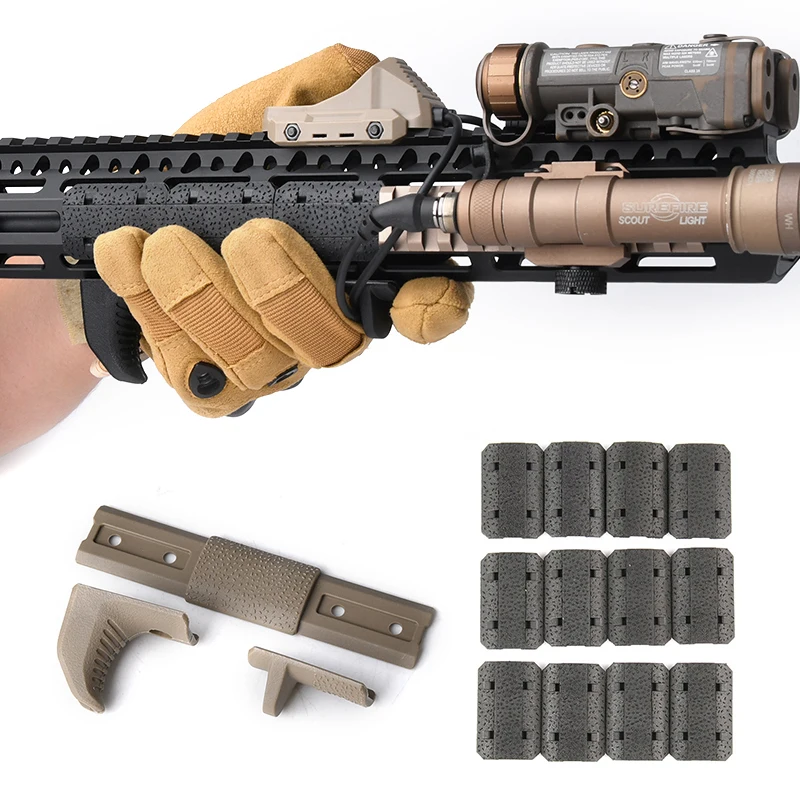 Kit de lampe de poche tactique SureFire M300 avec 5 pièces BCM 5.5 'Mlok Keymod, accessoires de couverture de Rail, Kit d'arrêt de main antidérapant, couvre 12 pièces