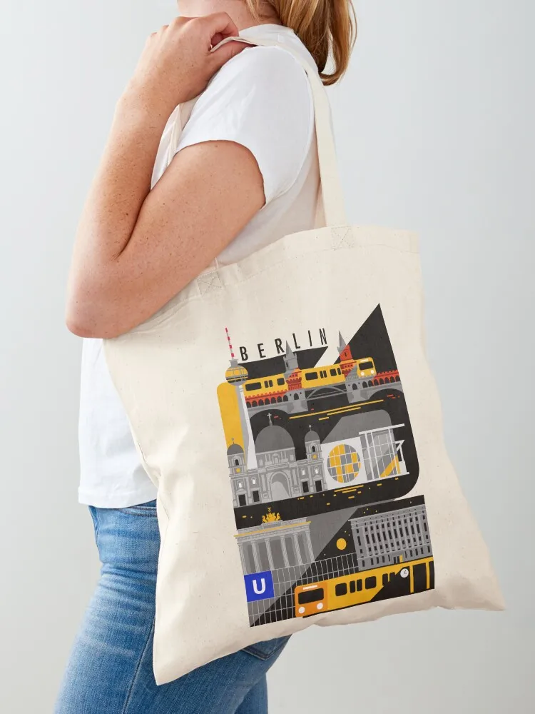 

Berlin bei Nacht Tote Bag Portable shopping bag hand bag tote bags cloth bags Canvas
