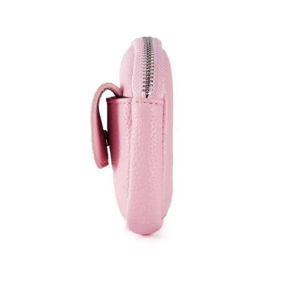 Retro with Wrist Lanyard Handheld Wallet Solid Color Korean Style Zipper Coin Purse Mini Earphone Pouch Small Item Bag Men