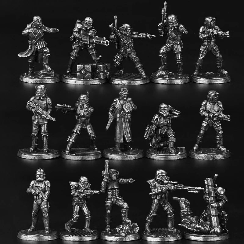 Figurines d'action Clone homme soldat en métal, modèle Cupronickel, jeu de société Miniature, jouets, pièce de jeu, accessoires d'ornement
