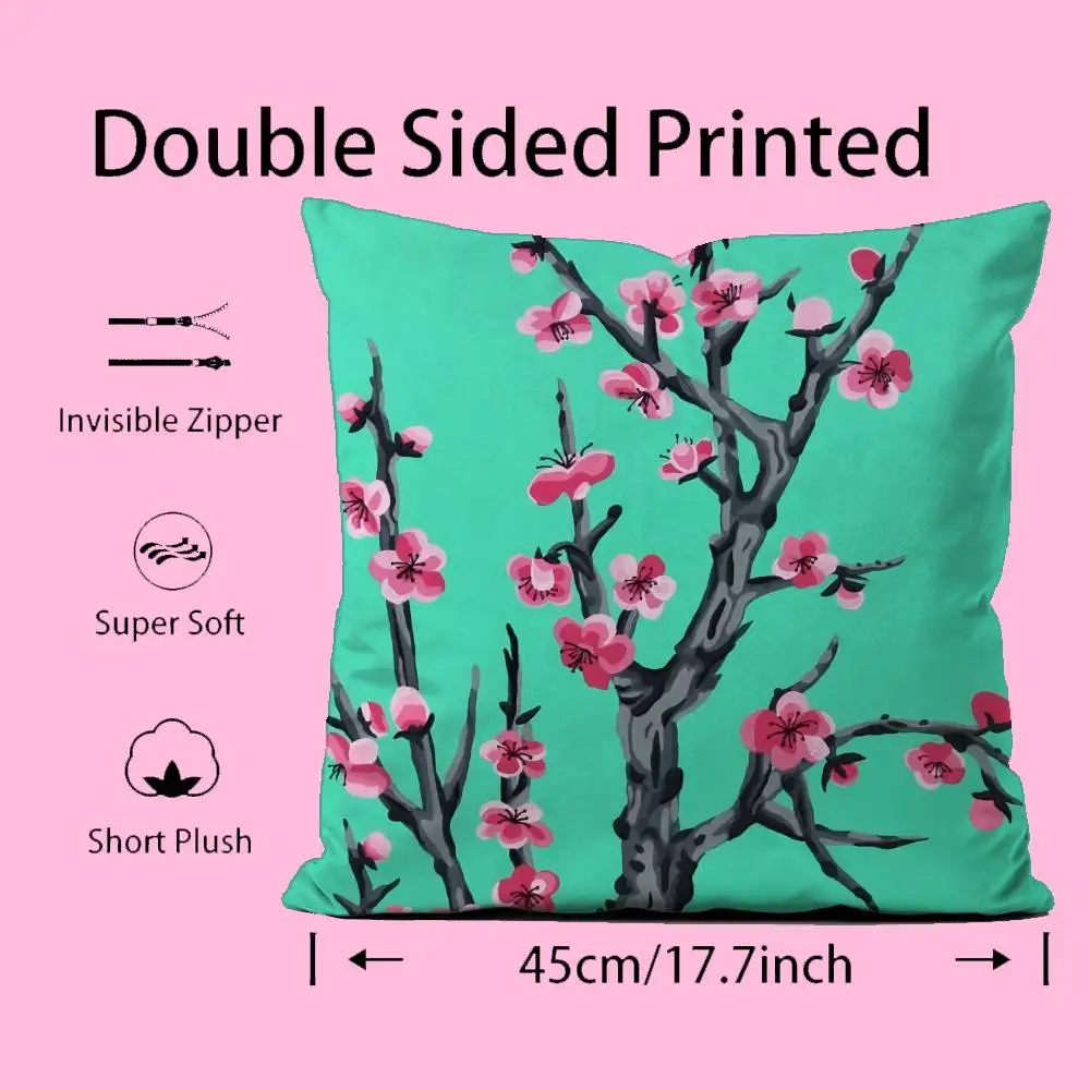 Vaporwave Arizona Iced Tea Ästhetischer Kissenbezug, Anti-Dustmite-Kissenbezug, unsichtbarer Reißverschluss, seidiger kurzer Plüsch-Sofa-Kissenbezug
