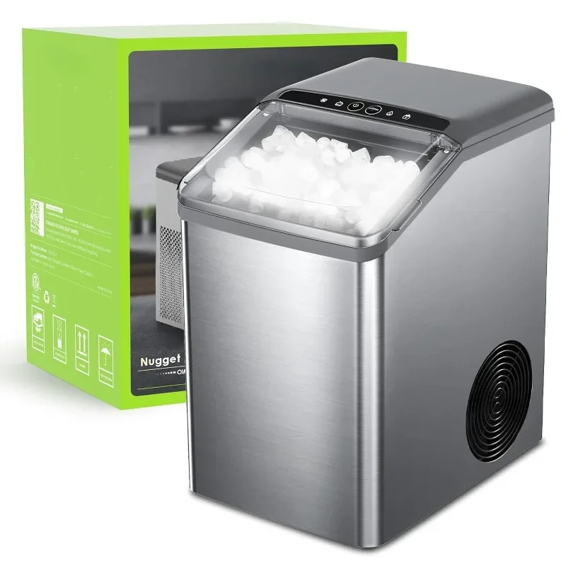 

Льдогенератор Oraimo Nugget, столешница для льда, 26 фунтов/день, безвредный для зубов жевательный лед с самоочисткой