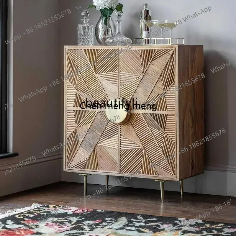 

LHY26 ss New style NN Nordic light luxury art door cabinet creative solid wood carving decorative cabinet shoe cabinet ss 8617