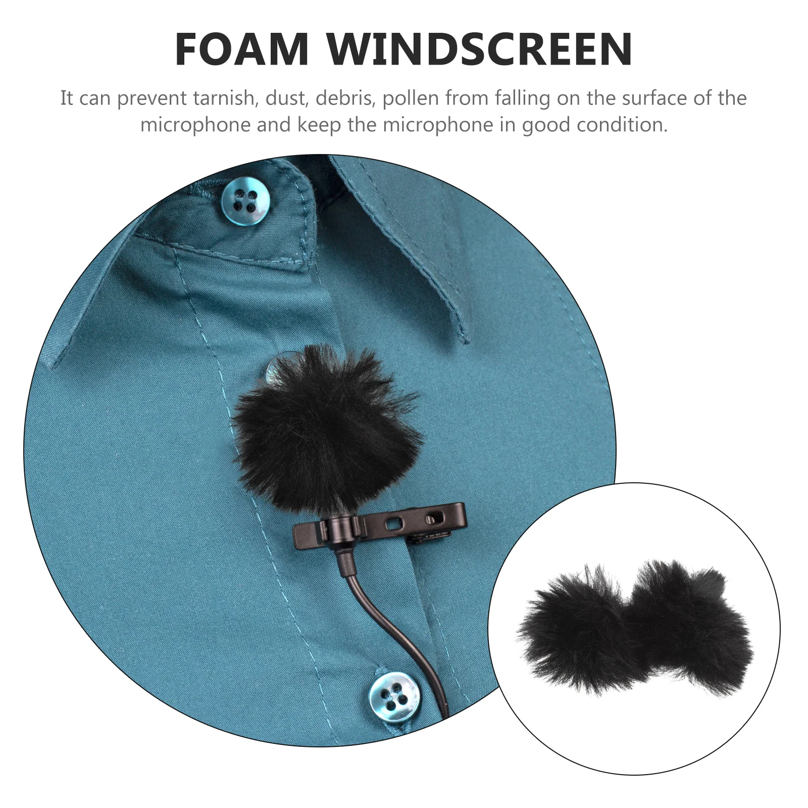 2 قطعة غطاء حماية للميكروفون مكثف H أغطية غبار ملحقات ميكروفون عالمية درع عزل سميك