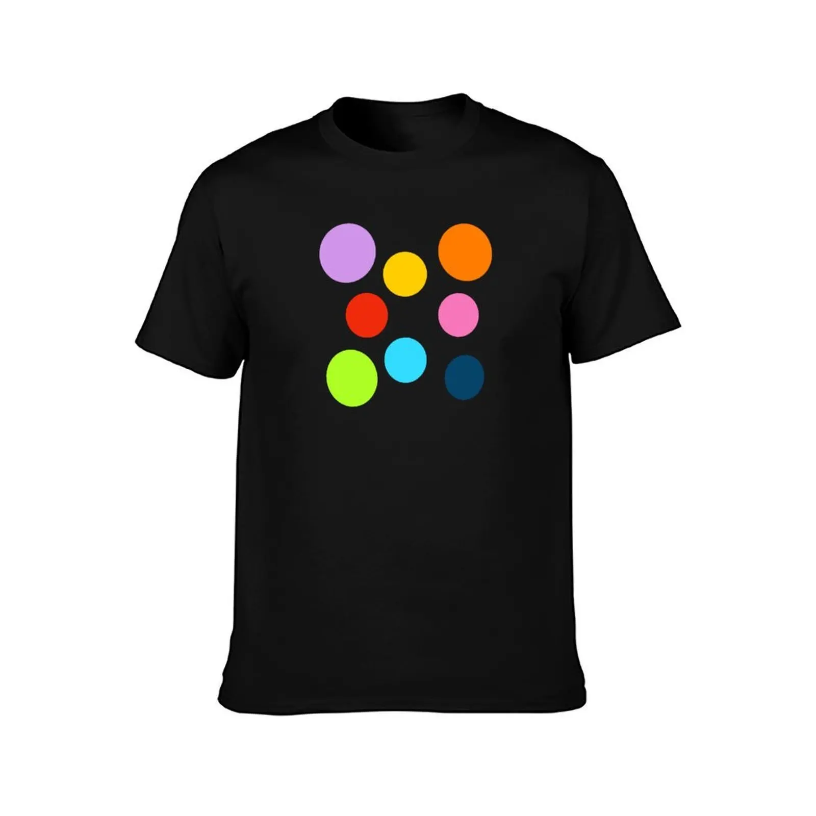 Rainbow Polka Dots Fun Exciting Pattern T-Shirt Summer Casual Cotton Tee Oversized Streetwear Tops Vintage Graphic Print
