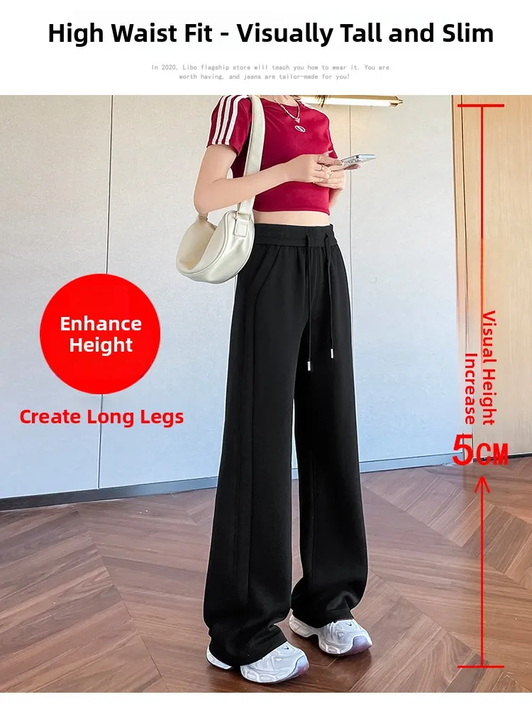 여성용 스포츠 팬츠 캐주얼 스트레이트 레그 요가 팬츠 하이 웨이스트 슬리밍 카프리 길이 폴리에스터 혼방 한국 스타일