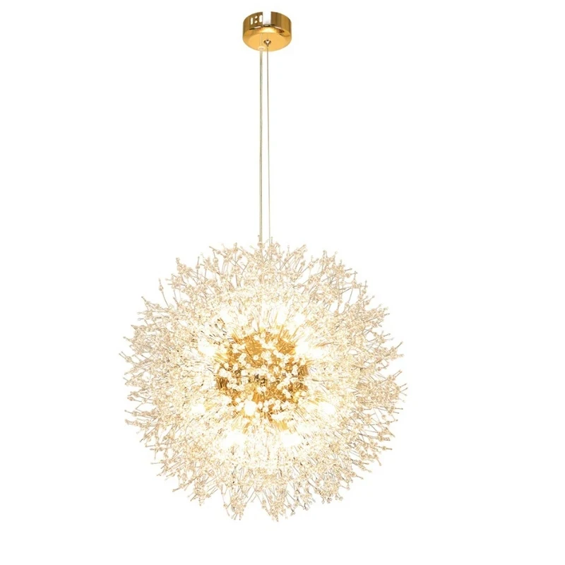 Imagem -06 - Modern Nordic Dandelion Crystal Bead Luz Pingente Luxo Fireball Ball Sala de Jantar e Quarto Luminárias