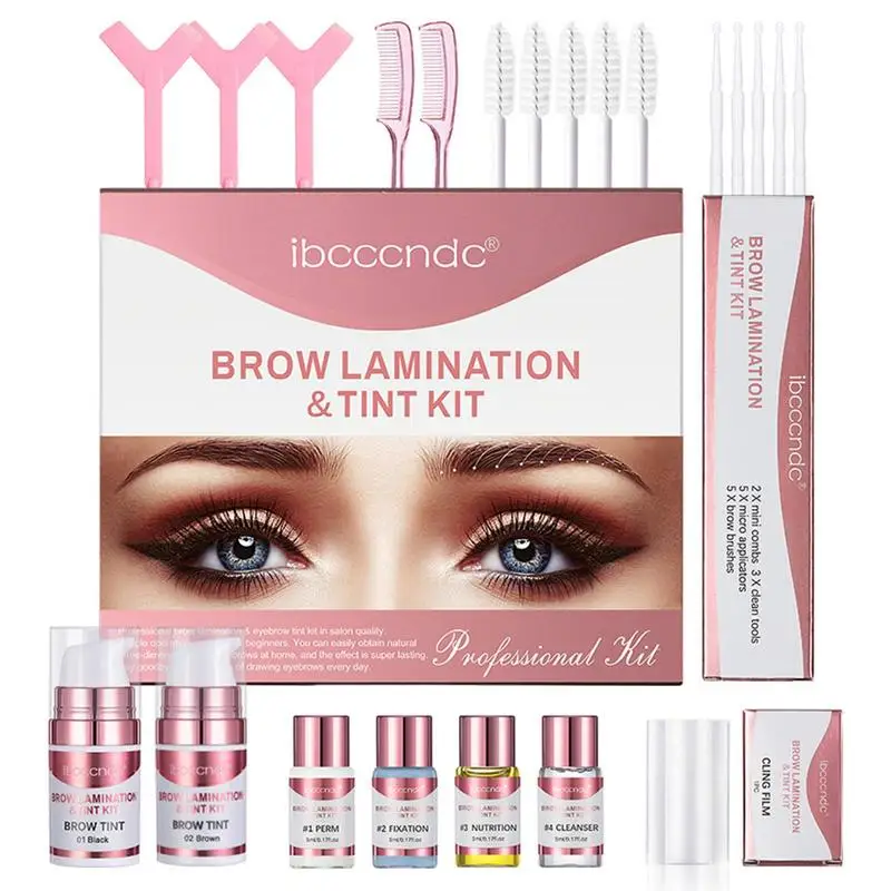 

Lamination Brow Kit DIY Eyebrow Lamination Tint Set Effective Way Thicken Brows Beauty Salon Supplies For Girls Women Females