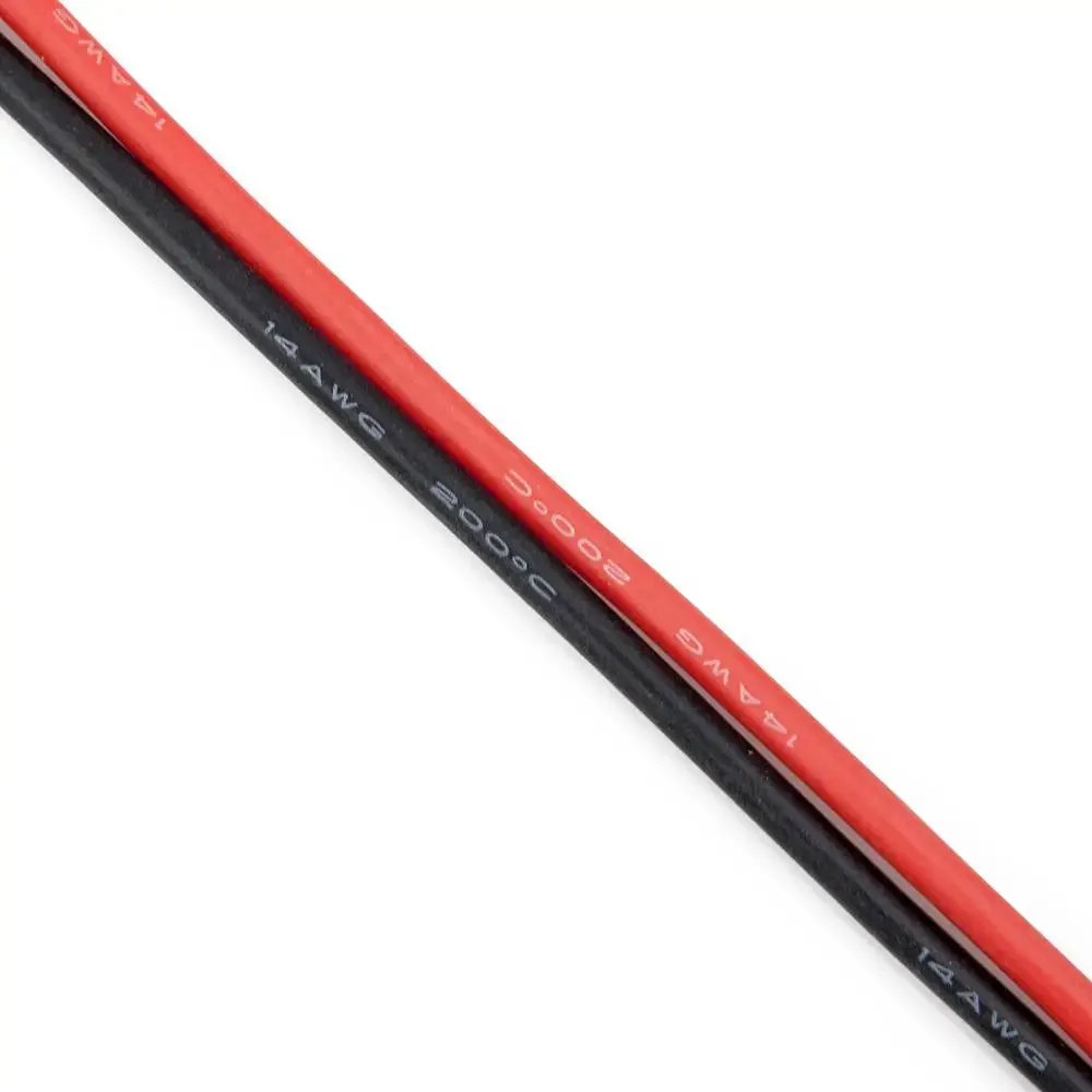 1meter Red+1meter Black Silicon Wire 12AWG 13AWG 14AWG 16AWG 18AWG  20AWG Heatproof Soft Silicone Silica Gel Wire Cable