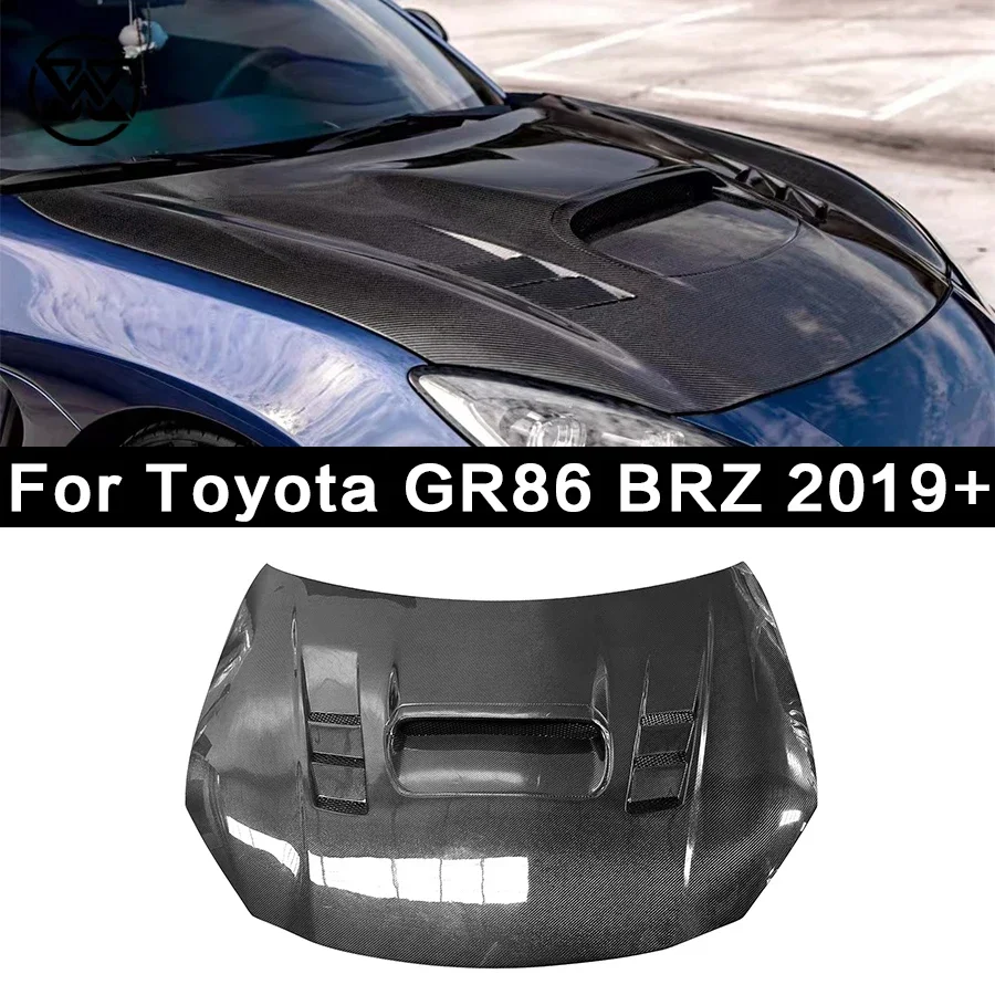 Carbon Fiber Front Bumper Engine Hood Air Intake Vent Panel Bonnet Cover For Toyota GR86 Subaru BRZ 2019+ Body Kit