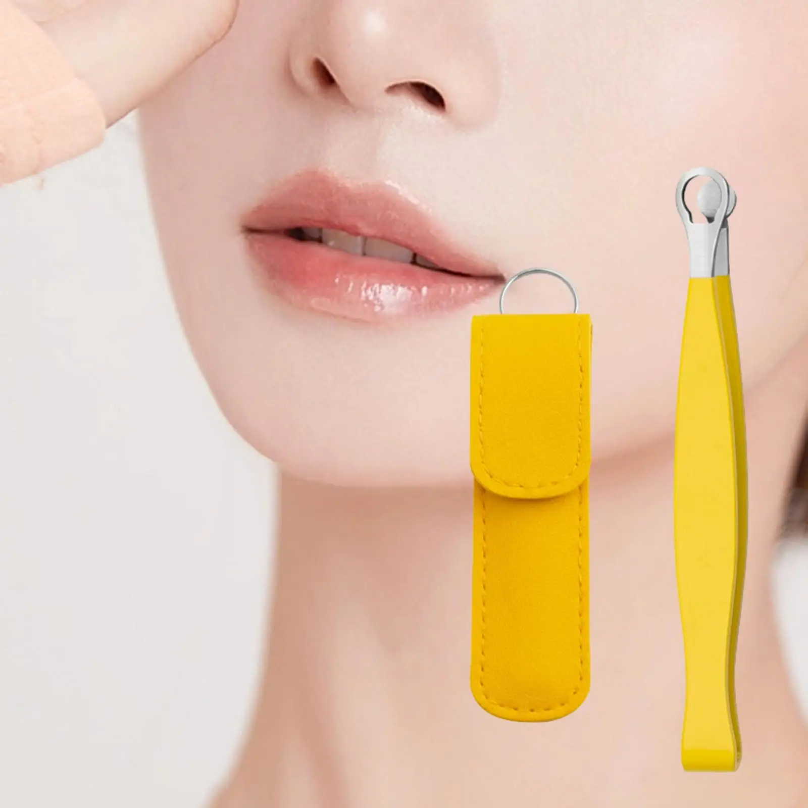 2xNose الشعر التشذيب الملقط الفولاذ المقاوم للصدأ مزيل الشعر الدقة المهنية ناتف لشعر الوجه الأنف الحاجب