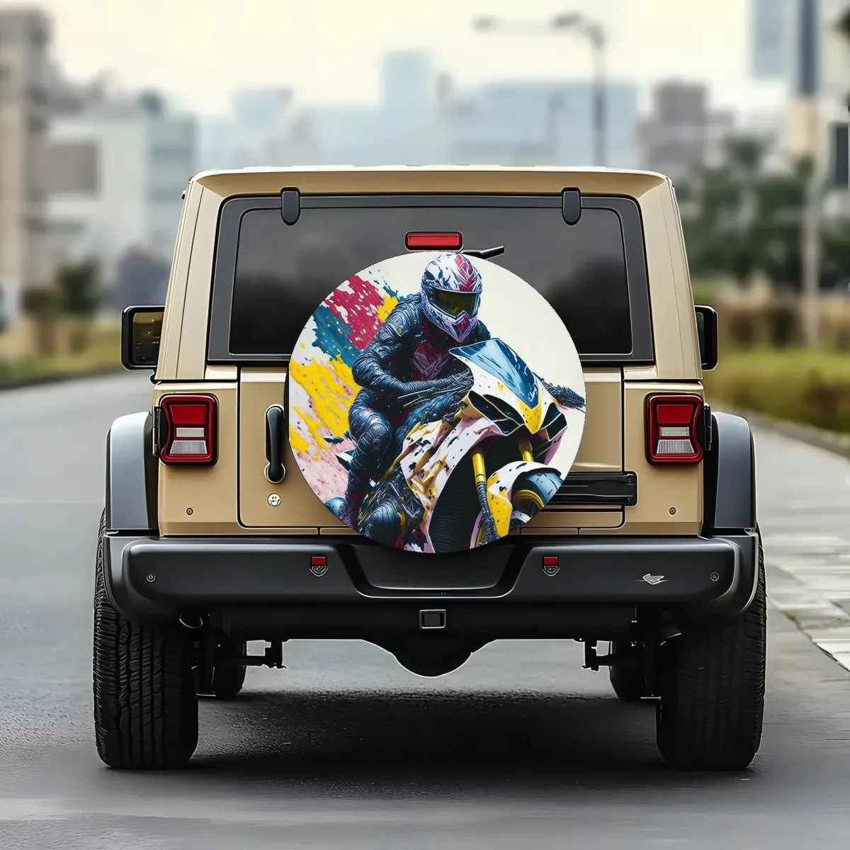 

Чехол для запасного колеса гоночного мотоциклиста, прочная водонепроницаемая защита колес