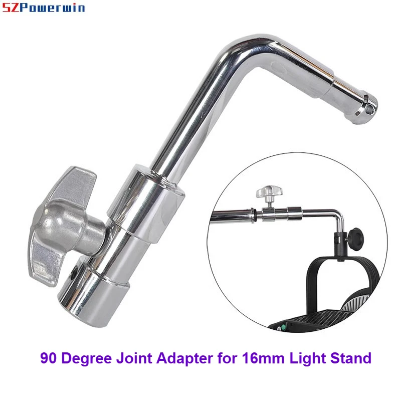 

90 Degree Joint Adapter for 16mm Light Stand | Adjust Overhead Light Angle Downward in Photo/Video Studio