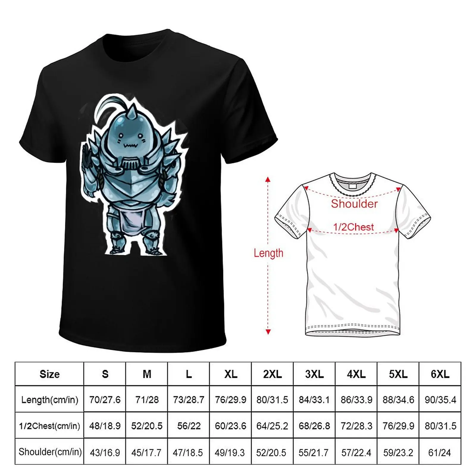 Alphonse Elric - FullMetal Alchemist T-Shirt plus sizes cute tops plain essential t shirt big and tall t shirts for men