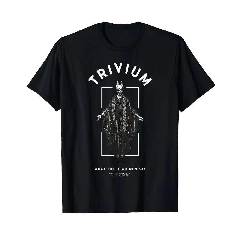 Camiseta de la banda Trivium para hombre y mujer, camiseta negra de 220 g/m² con estampado de logotipo TRIVIUM, camisetas para hombre para verano