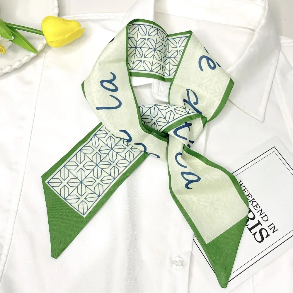 

Neckerchief Camellia Scarves Textile ribbon dacron Headband Mid-Autumn Festival gift box scarf Diagonal scarf Plain weave