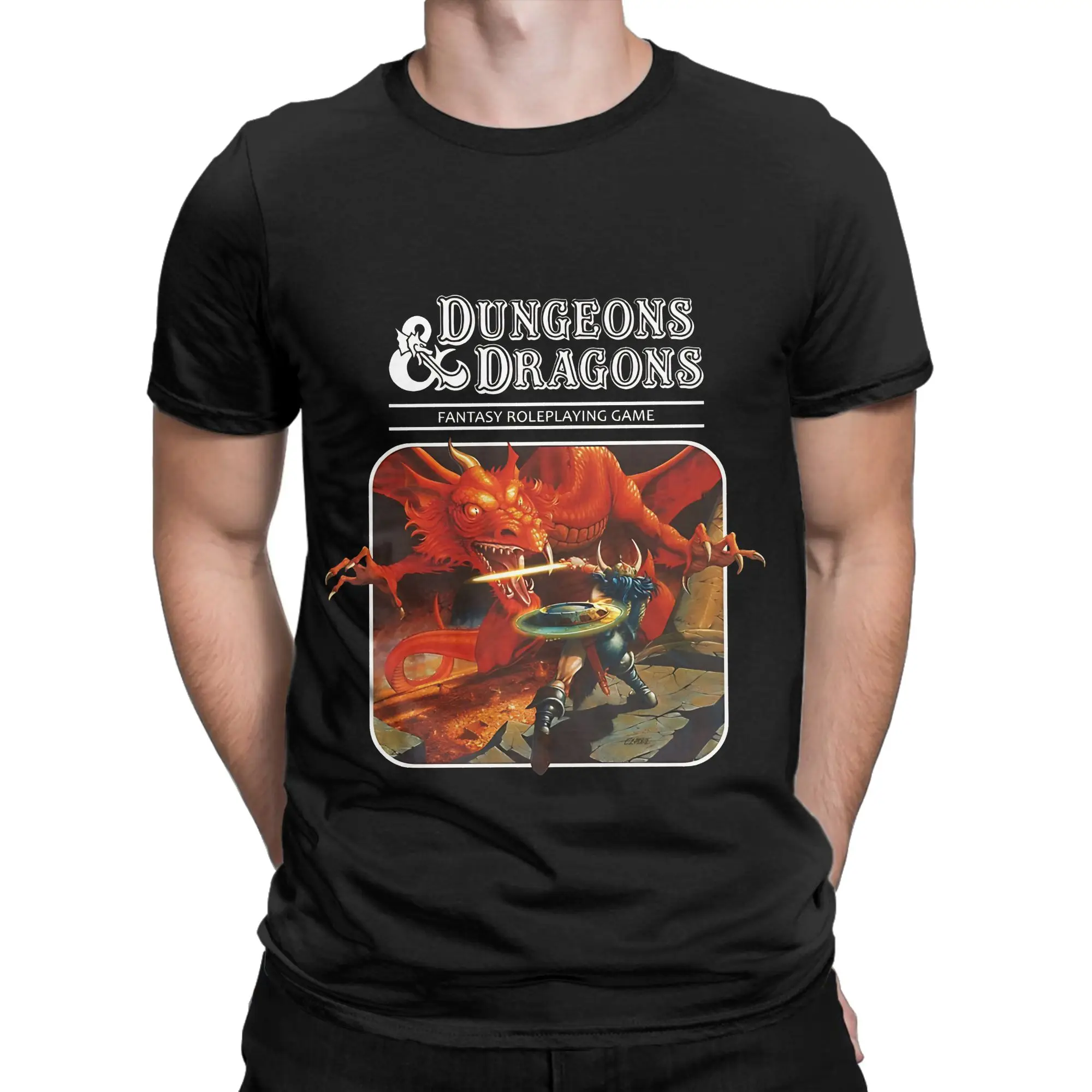 dDungeons And Dragons Fantasy Roleplaying Game Essential Shirt Novelty 100% Cotton T-Shirt dDungeons Dragons Tops Tees For Men