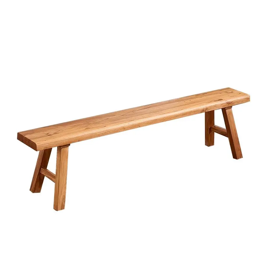 Bench Indoor Rustic Farmhouse Narrow Entryway Bench with Slim Skinny Design, Natural Solid Wood, Perfect for Dining Room, Bedroo