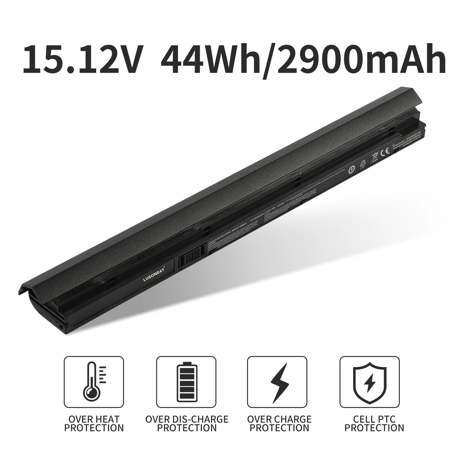 LUSONBAY W950BAT-4 Battery for laptop Clevo 6-87-W95KS-42F 6-87-W95KS W950BAT-4 W940JU W940LU W950JU W950TU W950BU W950KU 44WH