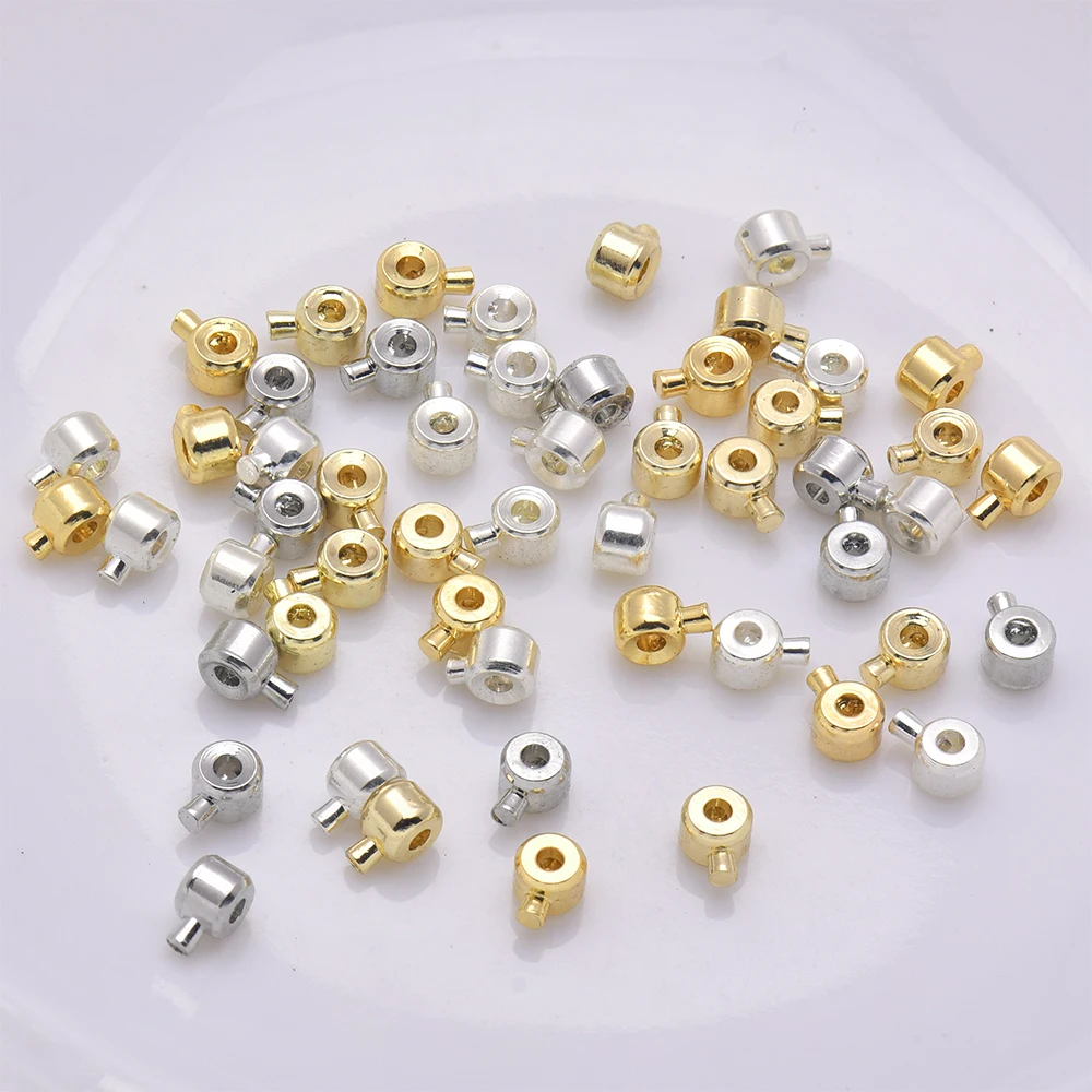 3,2 mm Messing-Crimp-Perlen, lose Rondelle-Abstandsperlen, Crimp-Anhänger, Zubehör für die Herstellung von Armbändern, Halsketten und Schmuck. – Detail 7
