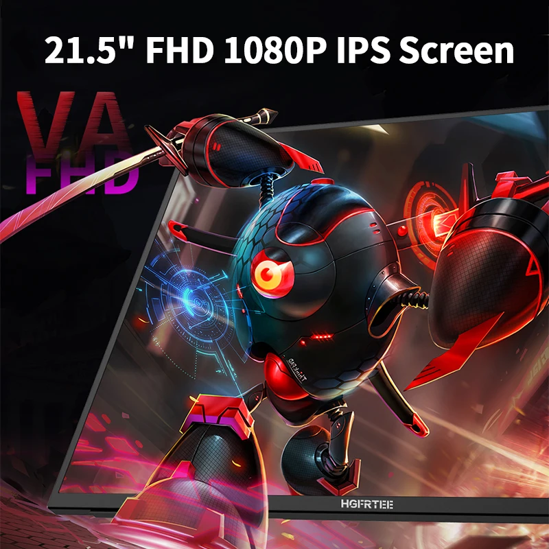 شاشة HGFRTEE المحمولة مقاس 21.5 بوصة 100 هرتز FHD شاشة ألعاب محمولة مع فتحة VESA USB C شاشة ثانية صغيرة HDMI للأعمال #3