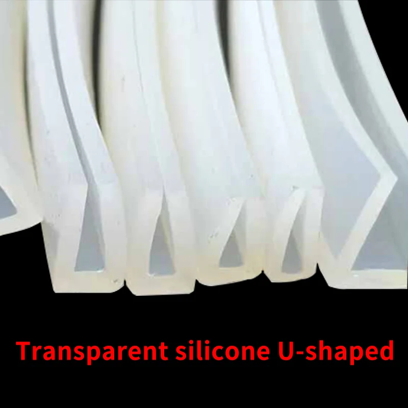 Silicone strip U-shaped transparent anti-collision edge decoration sealing strip.10 meter price