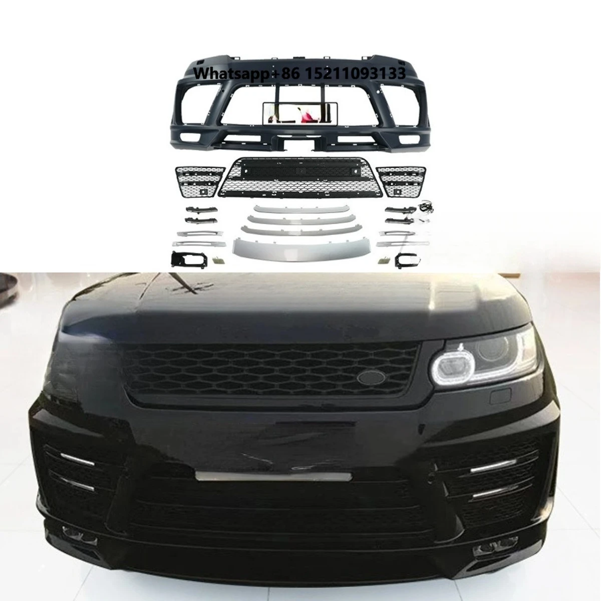 

Car Front Bumper Lip Car Rear Bumper Lip Splitter Chin Body Kit For Range Rover Sport LUMMA Design 2014-2017 Car Accessories