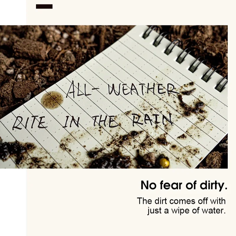 2PCS YM Tactical Notepad All-Weather Waterproof Nature Notepad StonePaper Notebook  Rite In The Rain Tear-Resistant Material