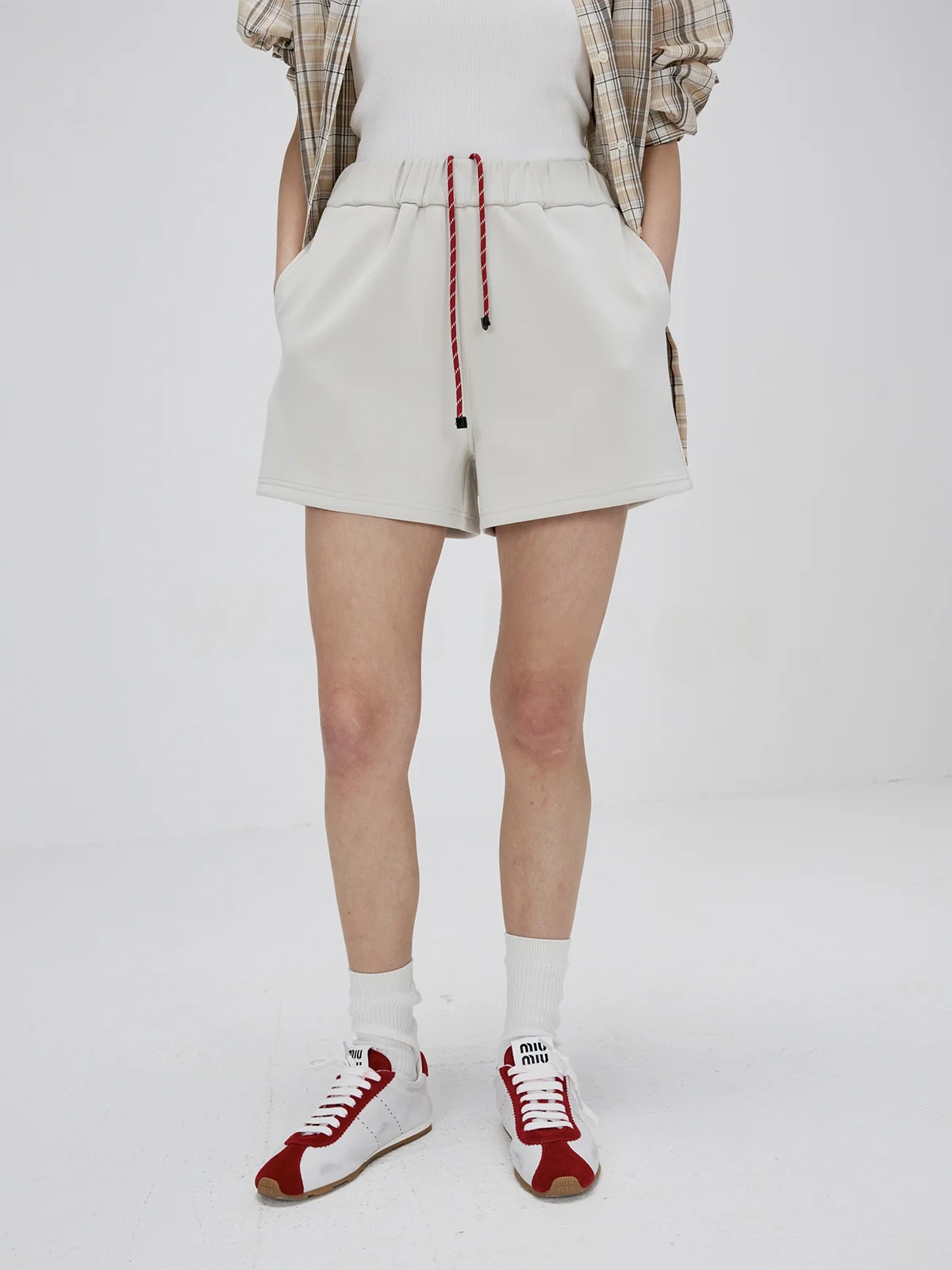 

High Waist Dstring Elastic Waist Jelly orts Women's Summer Versatile Sports Casual Sweatpants Straight Leg Pants