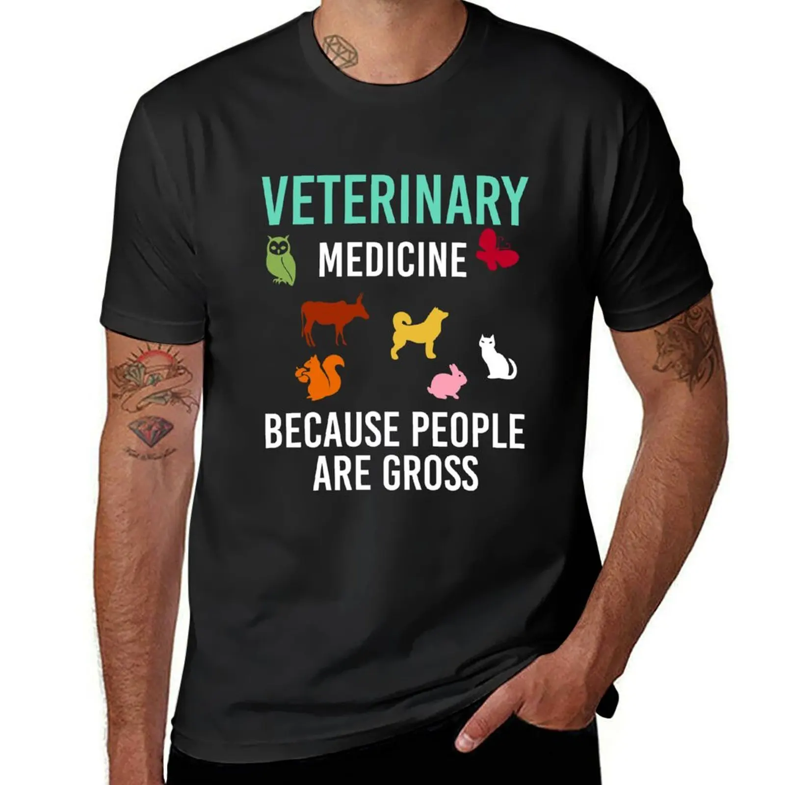 

VETERINARY MEDICINE T-Shirt blacks sports fans cute tops korean fashion mens cotton t shirts