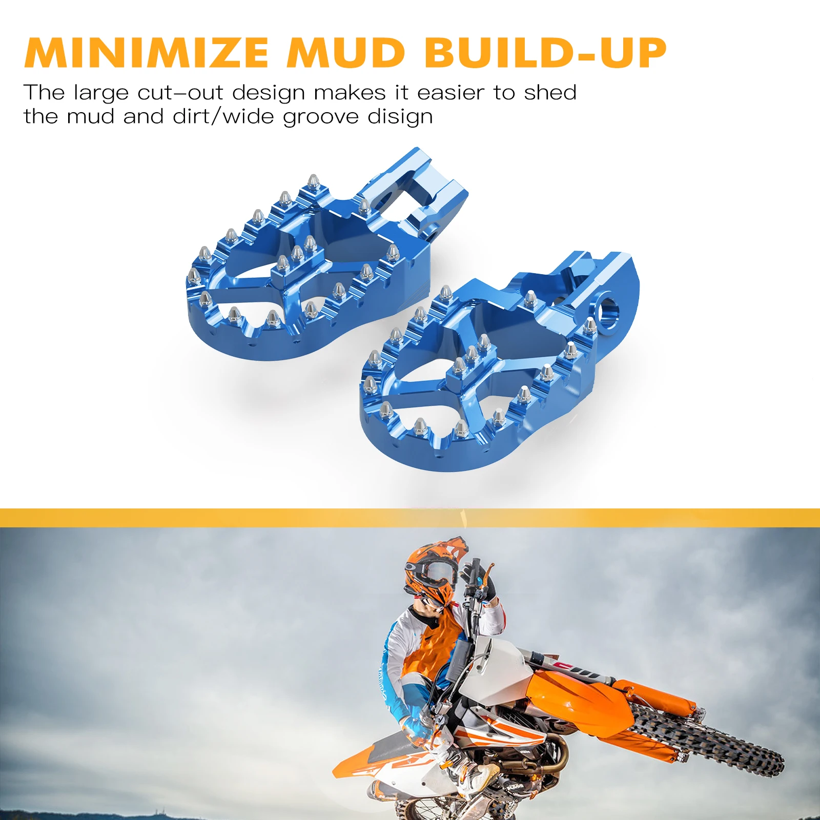 For Husqvarna FC TX FX TC TE FE 125 250 300 350 400 450 500 501 2017-2022 2023 Motorcycle 57mm Footrest Foot Pegs Rest Footpegs