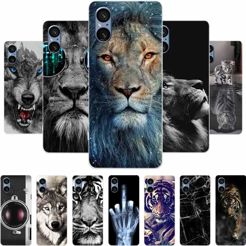 Para Sony Xperia 10 VI Funda 10V Funda de teléfono transparente TPU Funda trasera suave de silicona para Sony Xperia 5 V Funda 5V 6,1 "Capa Funda