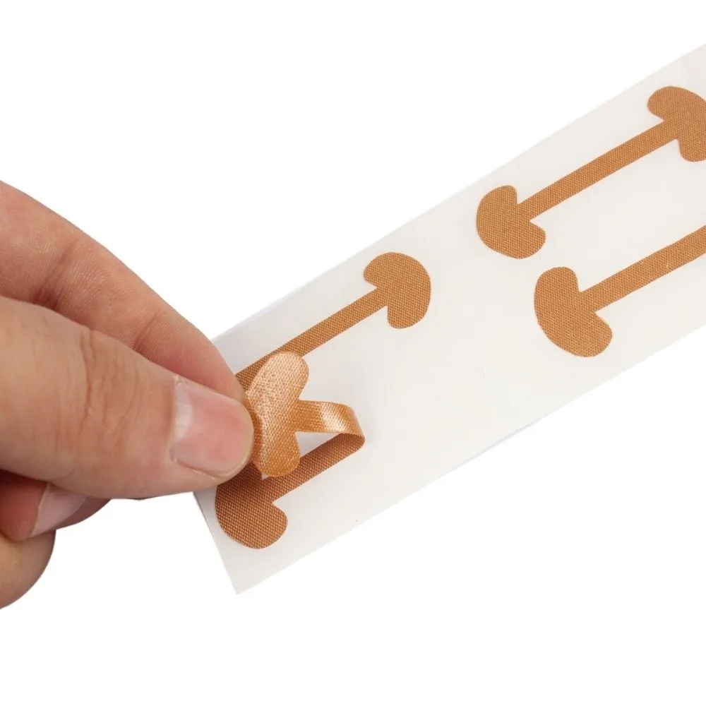 Parche corrector de uñas encarnadas transpirable, pegamento de algodón elástico, alisado físico, herramienta de pedicura, 20 piezas