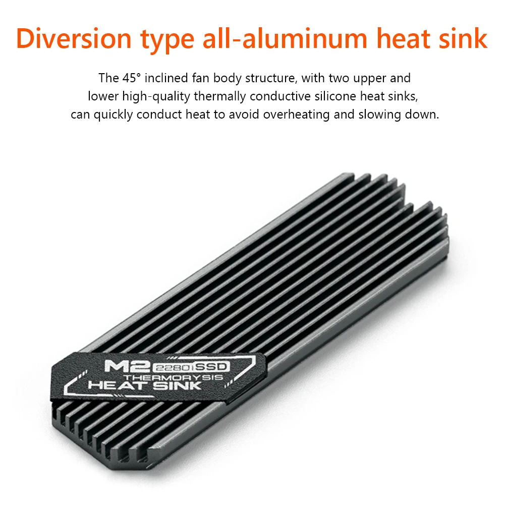 Ultra-thin M.2 Solid State Hard Disk Heatsink Aluminum Alloy Cooler Cooling Thermal Pads Heat Radiator for PCIE 2280 SSD