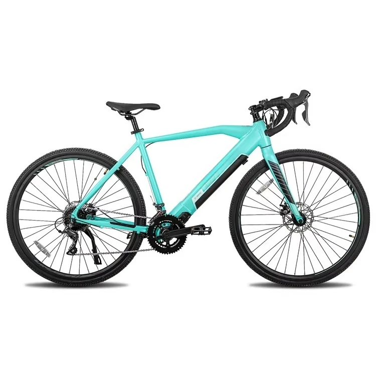 For 25 km/h 700C 42C Tire Central Motor Gravel Electric Bicycle with Disc Brake and Lithium Battery
