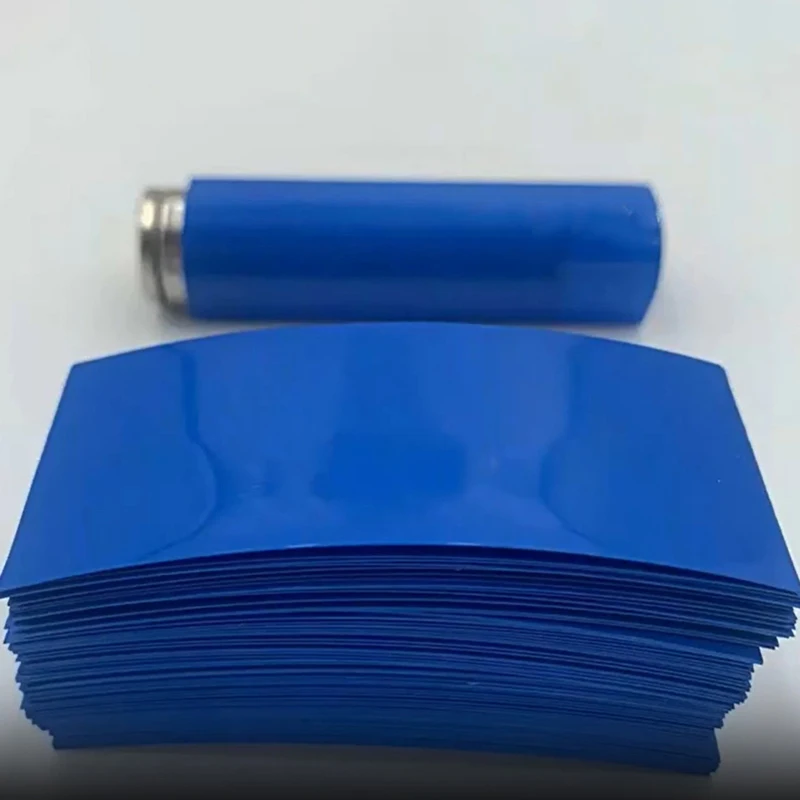 

100Pcs Flat PVC Heat Shrink Tubing Battery Wrap For 18650 Lithium Battery Heat Shrink Tube Assorted Kit Self-Adhesive Insulator