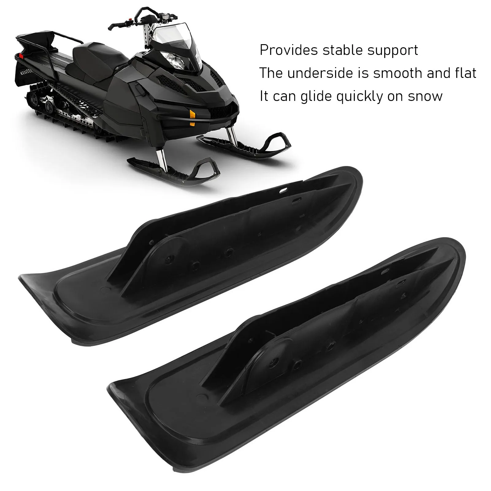 

Snowmobile Front Ski Sled High Toughness Nylon Fast Sliding Long Lifespan Tires To Skis Conversion Set for Quad Bike for ATV
