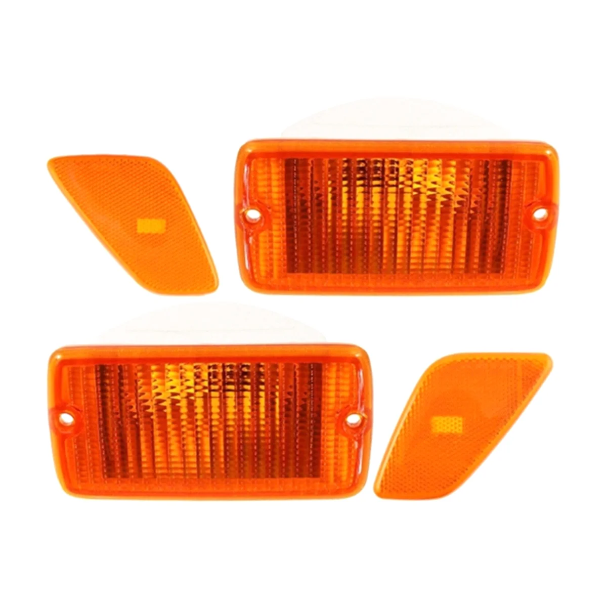 Car Front Bumper Turn Signal Light & Front Fender Side Marker Light Housing Shells for Jeep Wrangler TJ 1997-2006