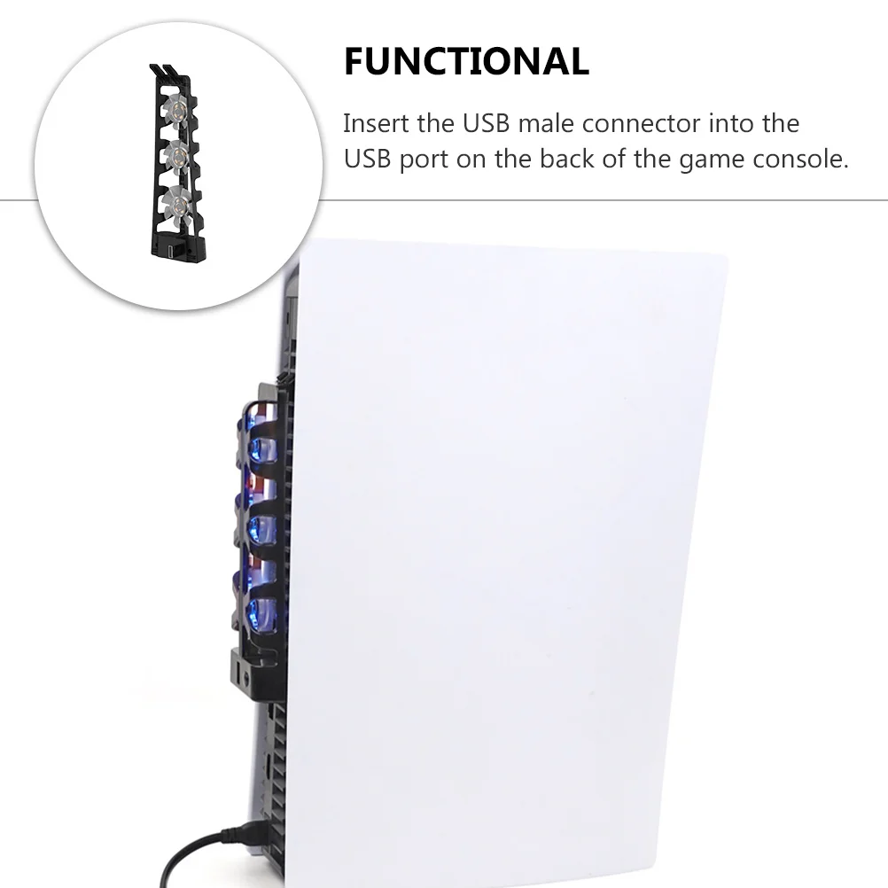 

Cooling Fan Compatible LED Air Cooler USB Docking Station Game Machine Cooling Fan Temperature Control Radiator