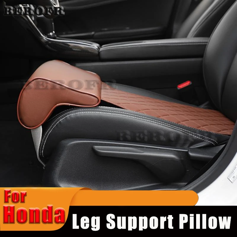 Universal Car seat Leather Leg Cushion Support Extension Cushion Soft Foot Support For Honda Driver Protector Mat