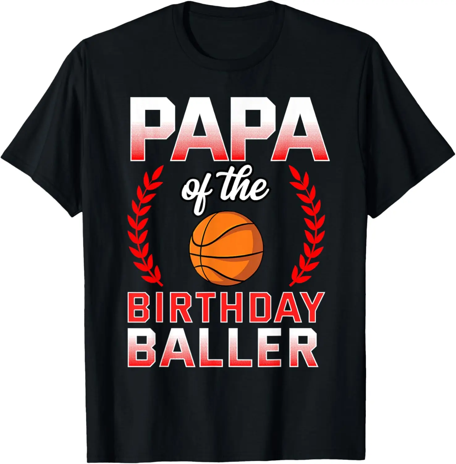 Papa Of The Birthday Boy Basketball Bday Celebration T-Shirt